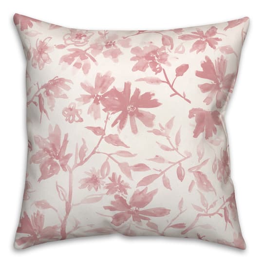 Delicate Floral Print Throw Pillow Michaels1